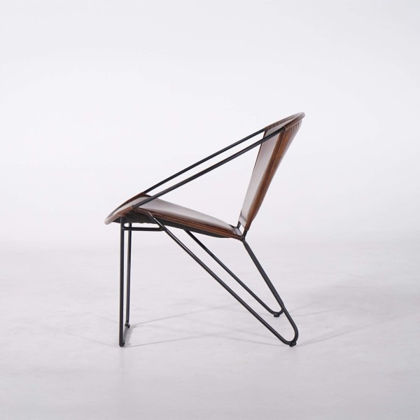 Chaise en cuir papillon PAON