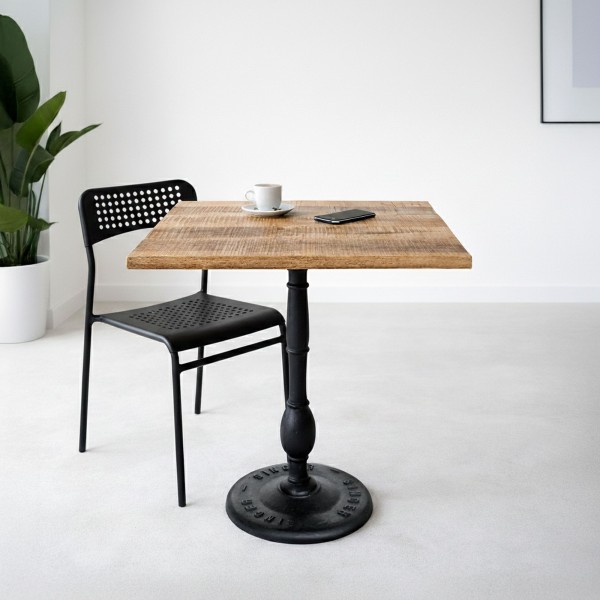 Table restaurant bistrot carrée 70 cm