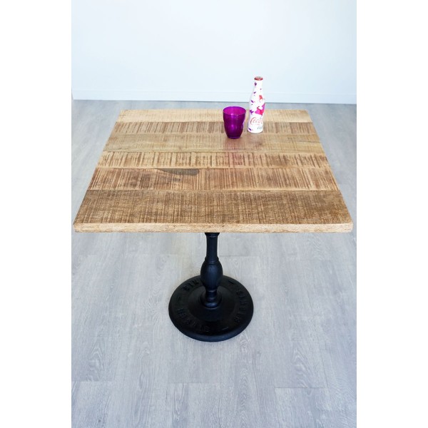 Table restaurant bistrot carrée 70 cm