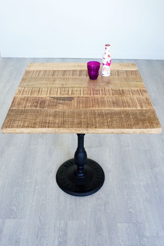 Table restaurant bistrot carrée 70 cm