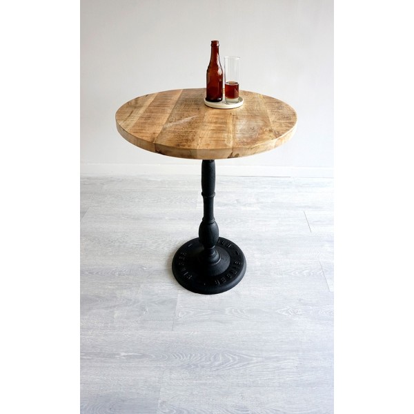 Table restaurant ronde industrielle bistrot 60 cm