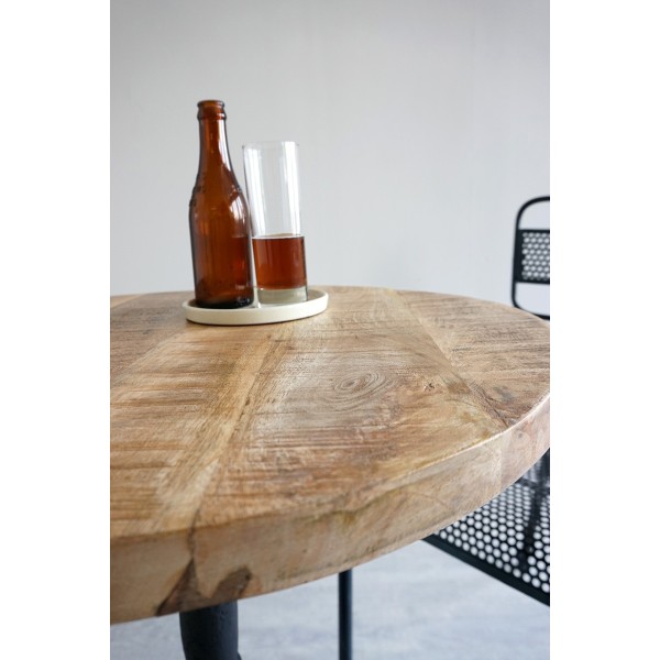 Table restaurant ronde industrielle bistrot 60 cm