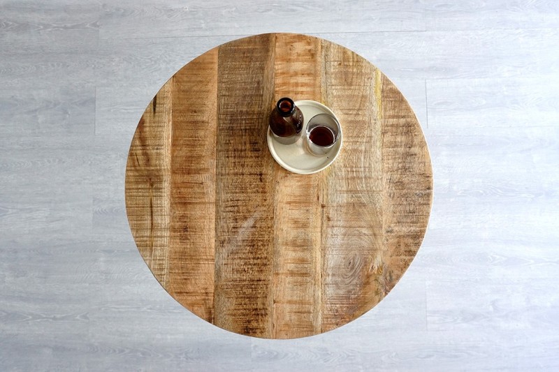 Table restaurant ronde industrielle bistrot 60 cm