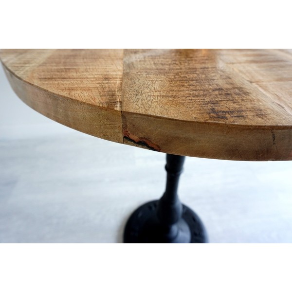 Table restaurant ronde industrielle bistrot 60 cm