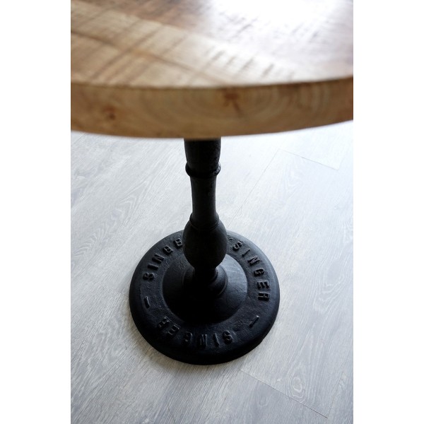 Table restaurant ronde industrielle bistrot 60 cm