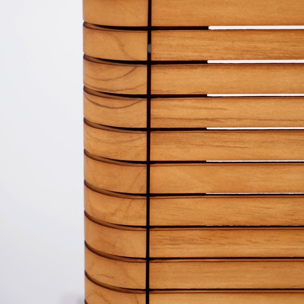 Meuble de salle de bain suspendu en teck - Lattis