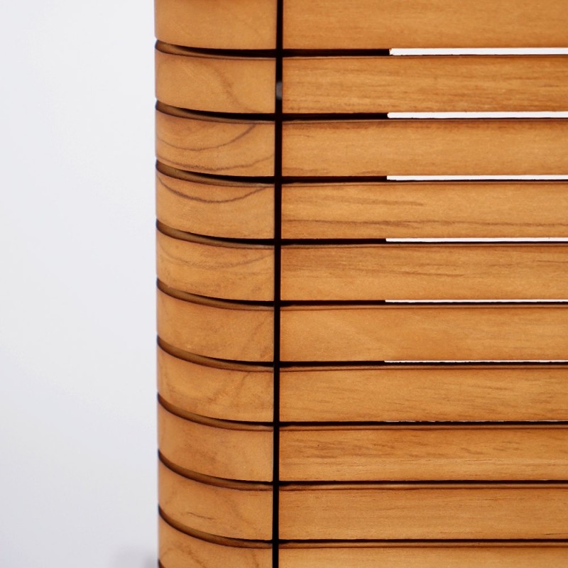 Meuble de salle de bain suspendu en teck - Lattis