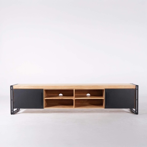 Meuble TV en bois et métal 220 cm - Liverpool