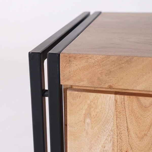 Buffet bois massif industriel 100 cm - Liverpool