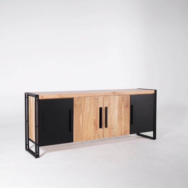 Bahut en bois massif style industriel - Liverpool