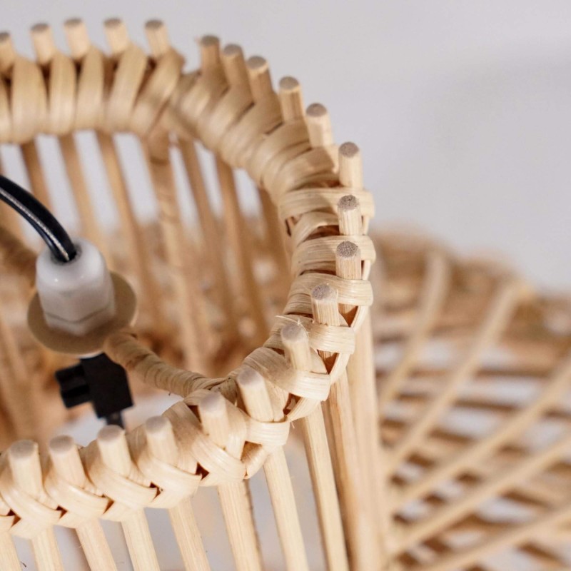 Lampe suspendue en rotin naturel - Sofia