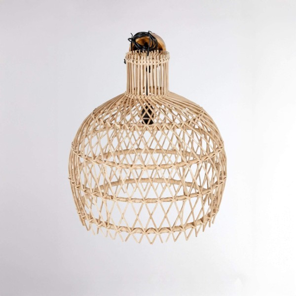 Lampe suspendue en rotin naturel - Sofia