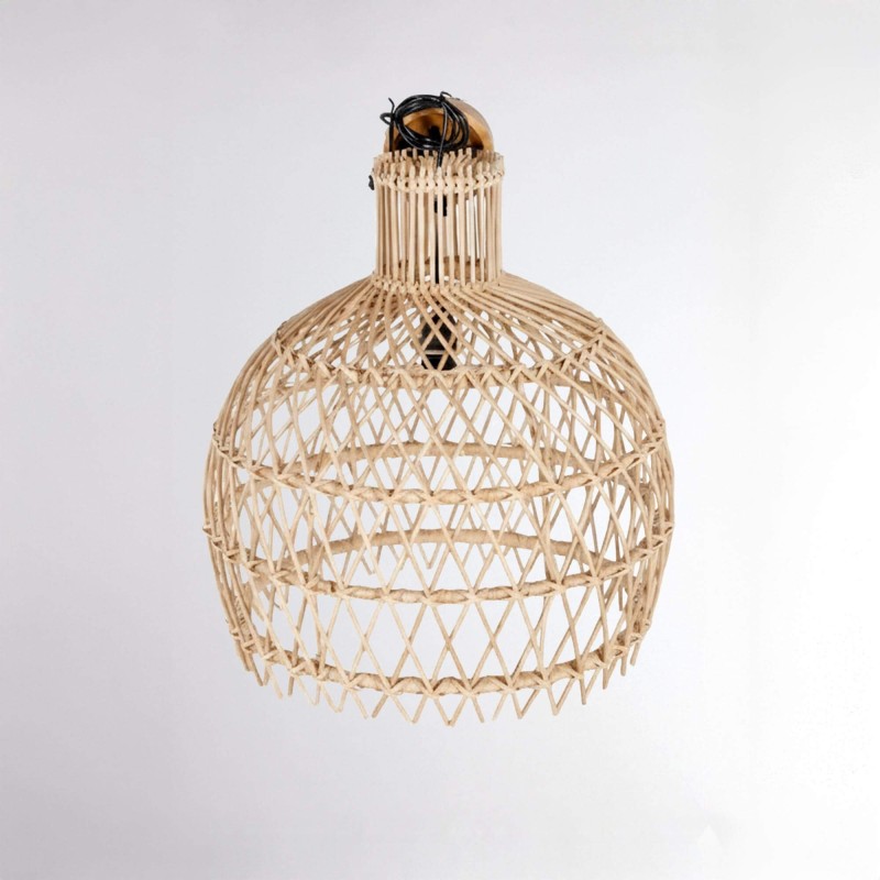 Lampe suspendue en rotin naturel - Sofia