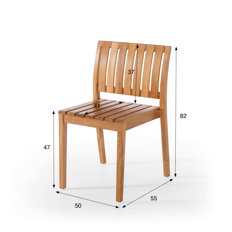 Chaise de jardin en bois de teck - Juno