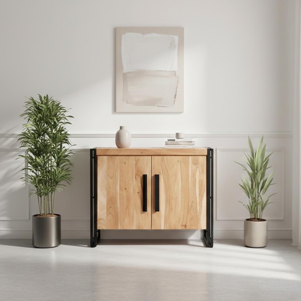 Buffet bois massif industriel 100 cm - Liverpool