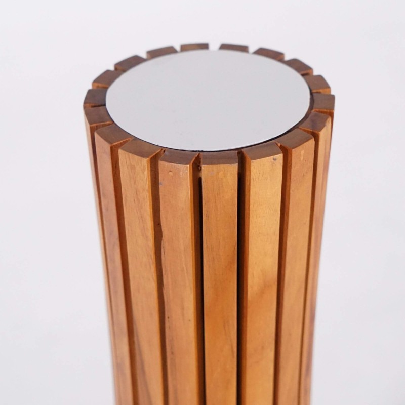 Lampe extérieur en bois de teck H100 cm - Liven