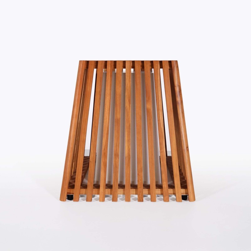 Lampe extérieur en bois de teck H50 cm - Nori