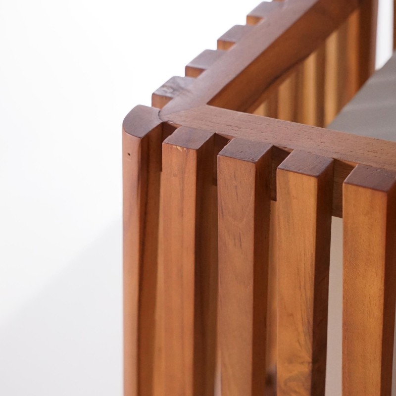 Lampe extérieur en bois de teck H40 cm - Nori