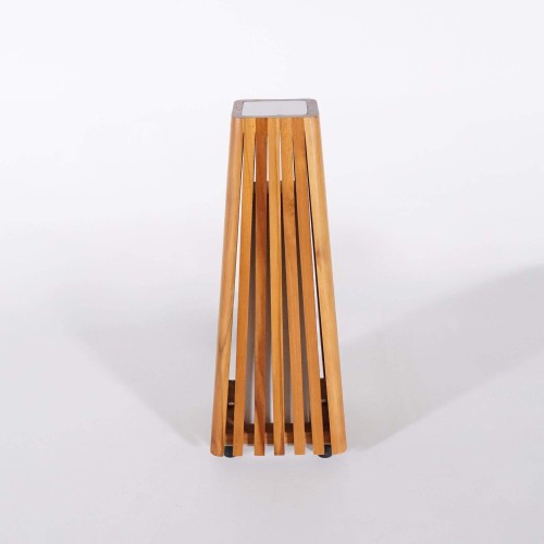 Lampe extérieur en bois de teck H50 cm - Taro