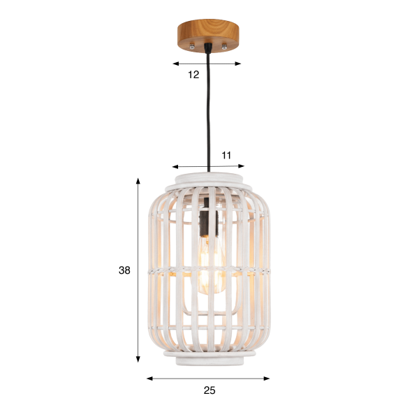 Lampe suspendue en rotin naturel - Tuka