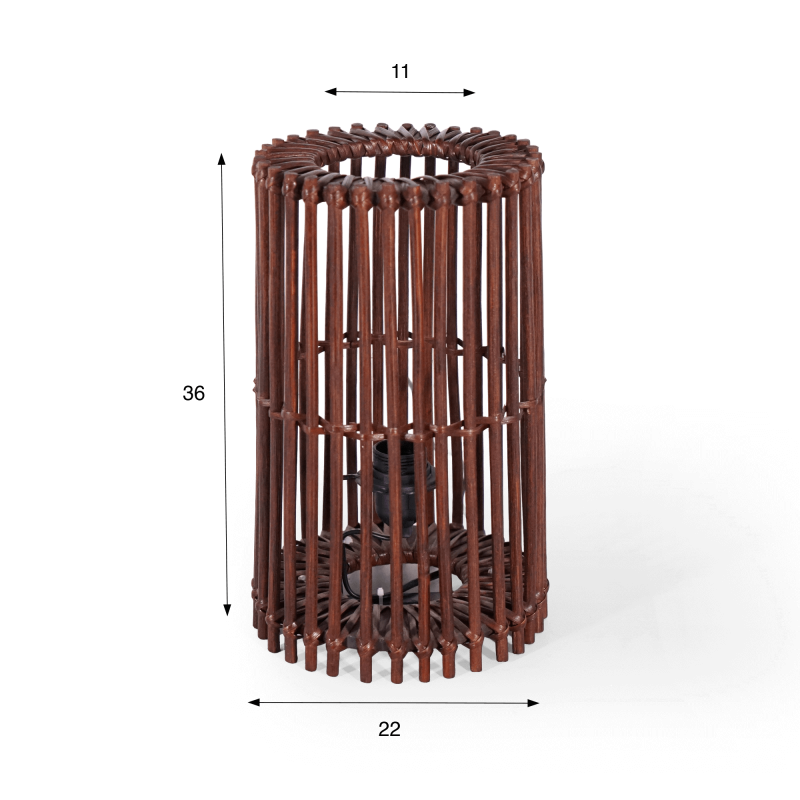 Lampe de table en rotin naturel - Rihu