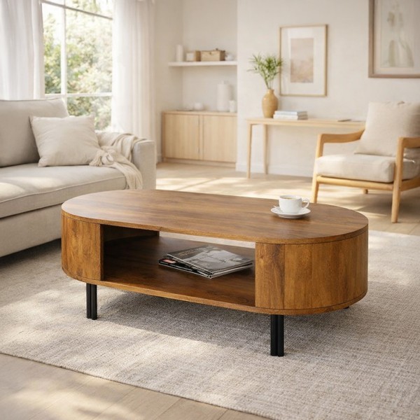 Table basse en bois massif - Delia