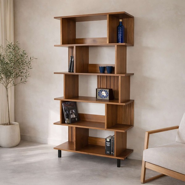 Bibliothèque en bois massif 90 cm