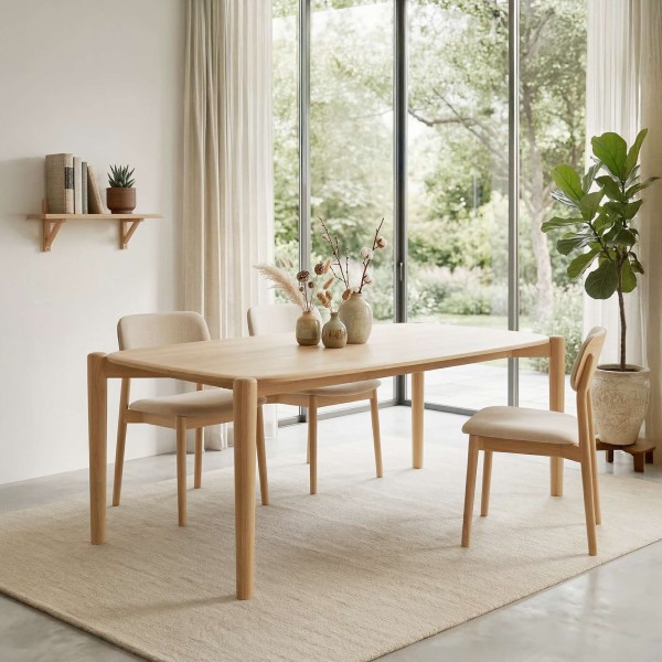 Table à manger en chêne massif 180 cm