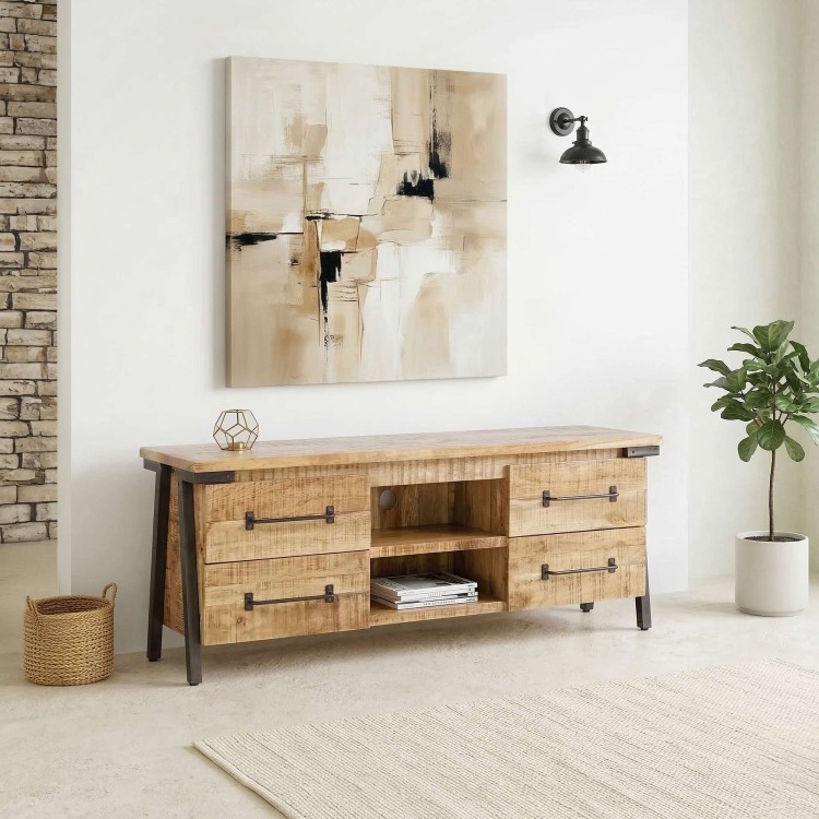 Meuble TV bois & métal - Retro Archi