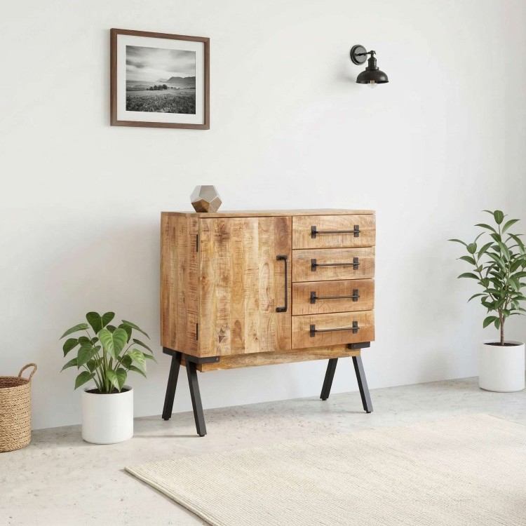 Petit buffet en bois massif - Retro Archi