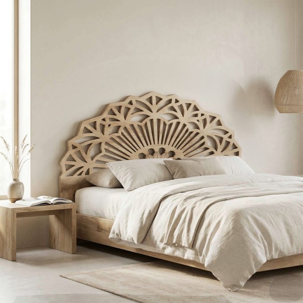 Tête de lit en bois sculpté 160 cm - Solara