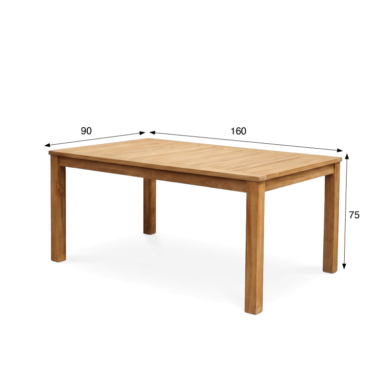 Table de jardin en bois de teck 4 personnes - Taro