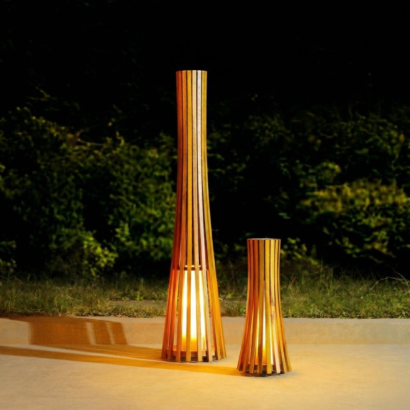 Lampe sur pied en bois de teck H52 cm - Liven