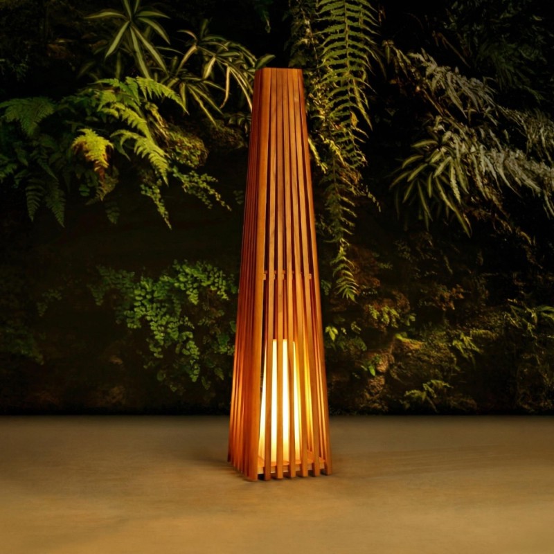 Lampe sur pied en bois de teck H120 cm - Taro