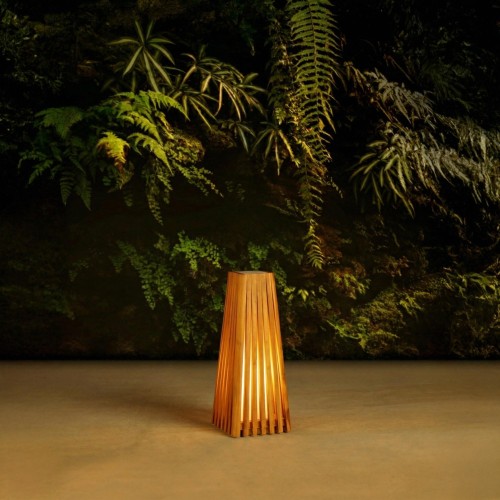 Lampe sur pied en bois de teck H50 cm - Taro