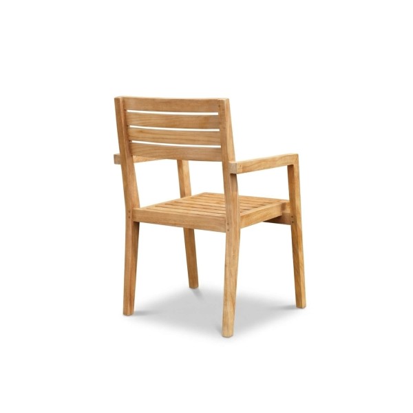 Ensemble table et chaises de jardin en bois de teck 4 personnes - Nobu