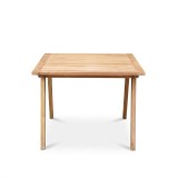 Table de jardin carrée en bois de teck 4 personnes - Roku
