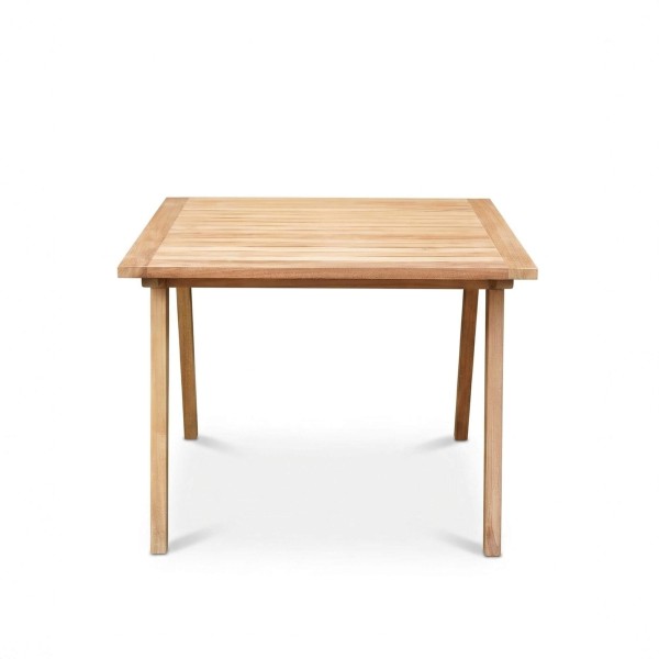 Table de jardin carrée en bois de teck 4 personnes - Roku