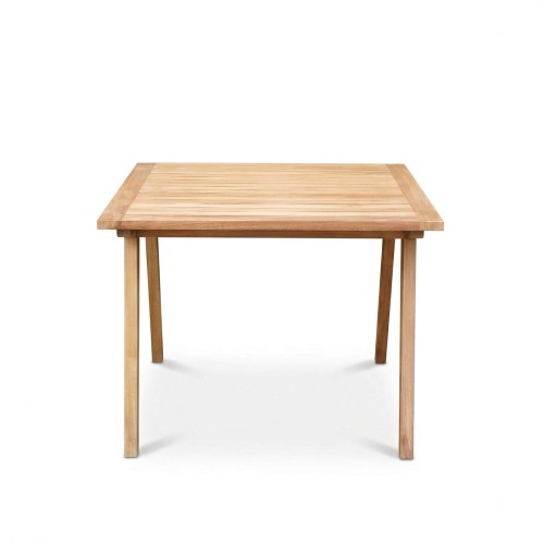 Table de jardin carrée en bois de teck 4 personnes - Roku