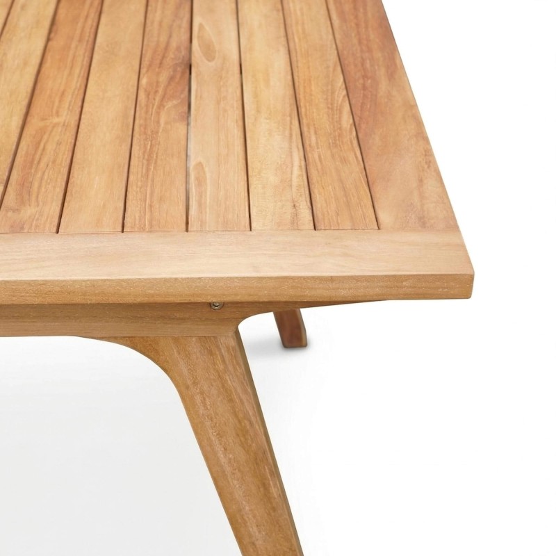 Table de jardin carrée en bois de teck 4 personnes - Roku