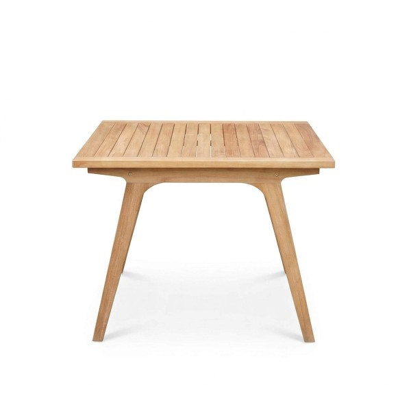 Table de jardin carrée en bois de teck 4 personnes - Roku