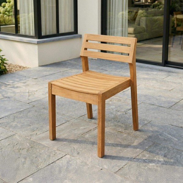 Chaise de jardin pour extérieur en bois de teck - Roku