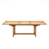 Table de jardin extensible en bois de teck - Kiro