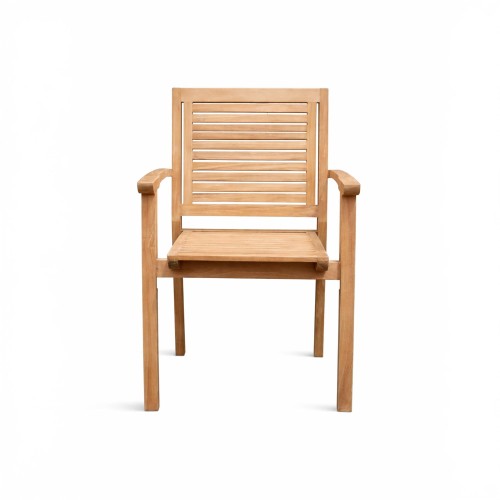 Chaise de jardin avec accoudoirs en bois de teck - Tomo