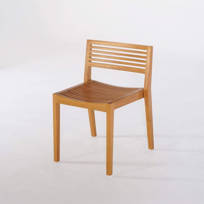 Ensemble table et chaises de jardin en bois de teck 6 personnes