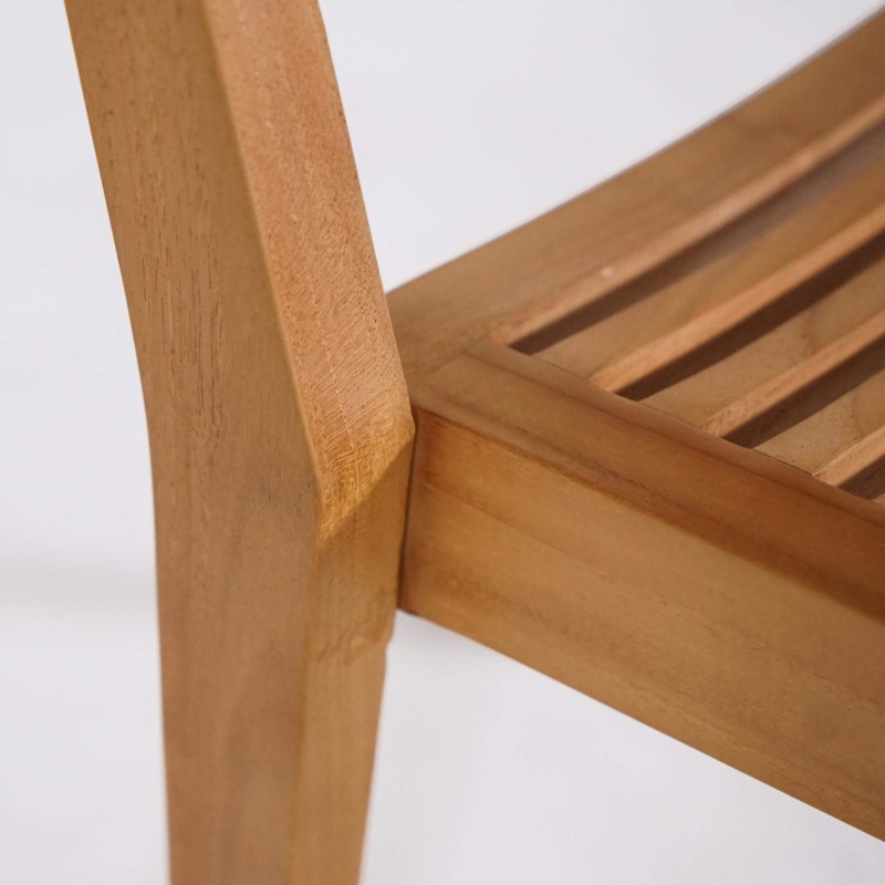 Ensemble table et chaises de jardin en bois de teck 6 personnes