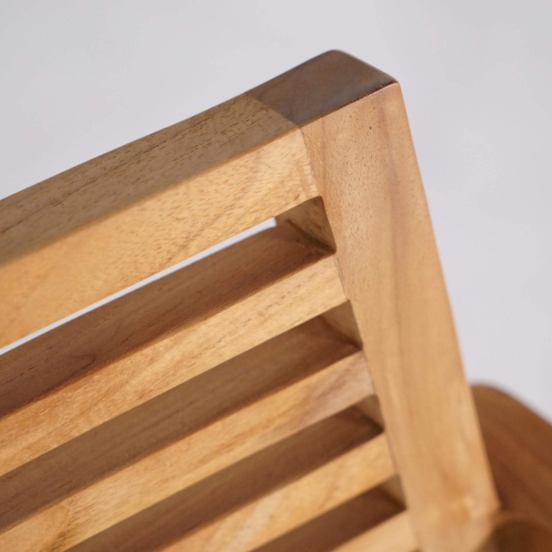 Ensemble table et chaises de jardin en bois de teck 6 personnes