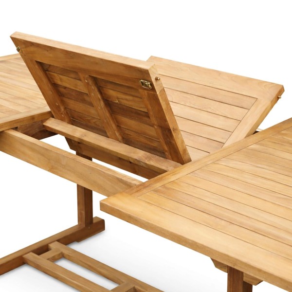 Ensemble table et chaises de jardin en bois de teck 6 personnes