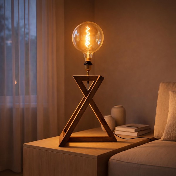 Lampe à poser en bois naturel - Kyoto