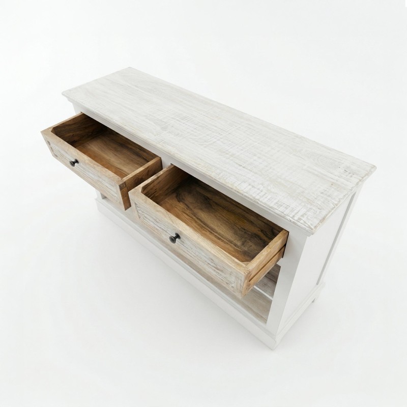 Meuble bar avec range bouteilles en bois blanc - Sea Side